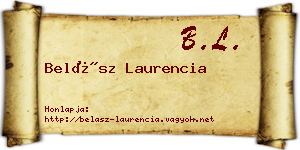 Belász Laurencia névjegykártya
